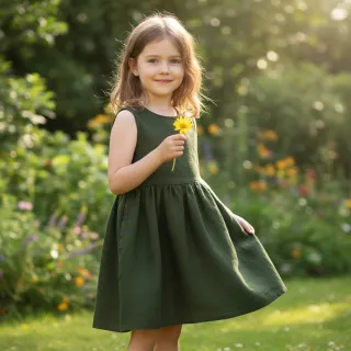 Lenvászon előmosott 170 g army green