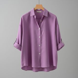 Lenvászon előmosott orchid pink