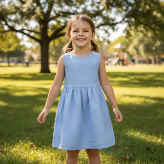 Lenvászon előmosott lavender blue