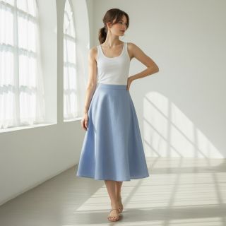 Lenvászon előmosott lavender blue