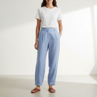 Lenvászon előmosott lavender blue