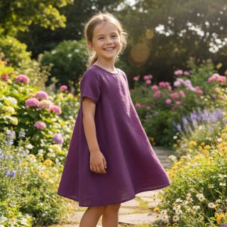 Lenvászon előmosott 170 g mulberry