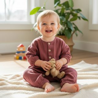 Lenvászon előmosott dark blush