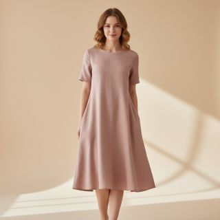 Lenvászon előmosott light salmon