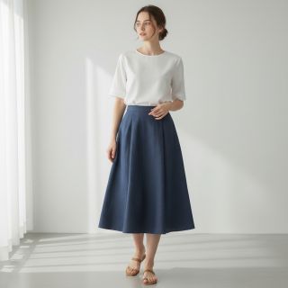 Lenvászon előmosott indigo