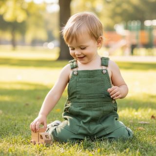 Lenvászon előmosott forest green