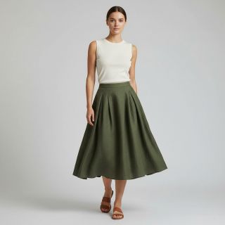 Lenvászon előmosott forest green