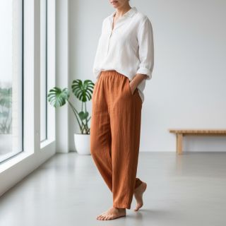 Lenvászon előmosott rust