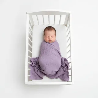 Dupla géz/muszlin dark lilac ORGANIC