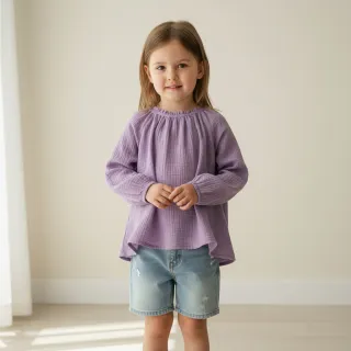 Dupla géz/muszlin dark lilac ORGANIC