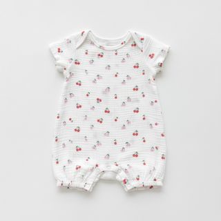 Dupla géz/muszlin Fruits cherry white