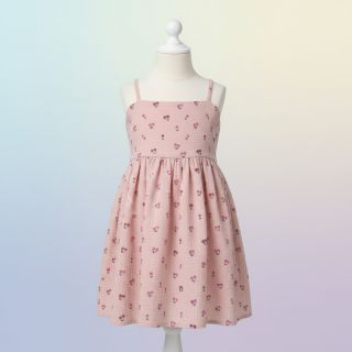 Dupla géz/muszlin Fruits cherry soft rose