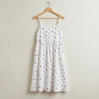 Dupla géz/muszlin Fruits apple white