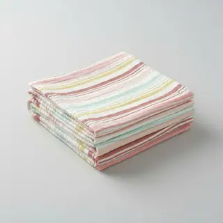 Dupla géz/muszlin Beach Stripe red