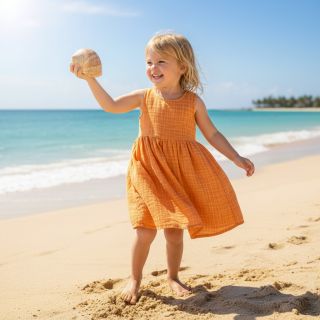 Dupla géz/muszlin Vintage orange