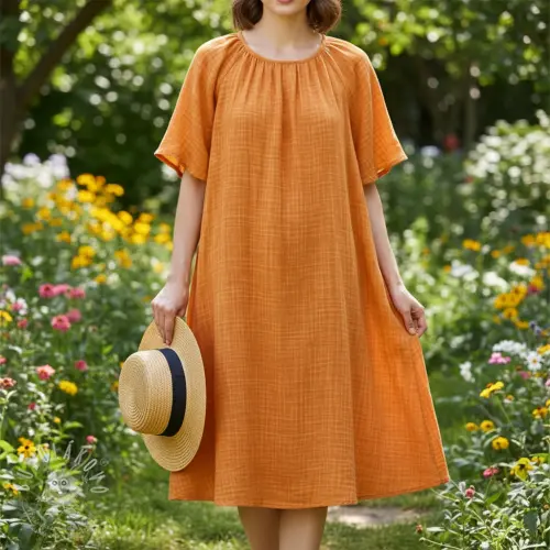 Dupla géz/muszlin Vintage orange