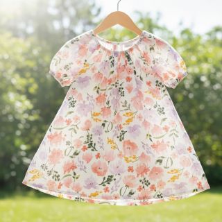 Dupla géz/muszlin Big summer flowers digital print