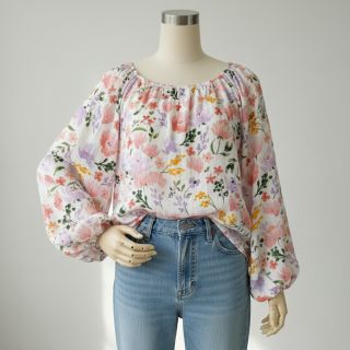 Dupla géz/muszlin Big summer flowers digital print