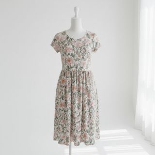 Dupla géz/muszlin Bunches of flowers digital print