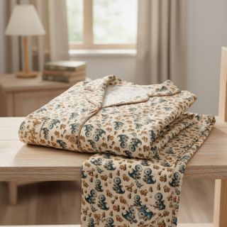 Dupla géz/muszlin Baby dino design B digital print