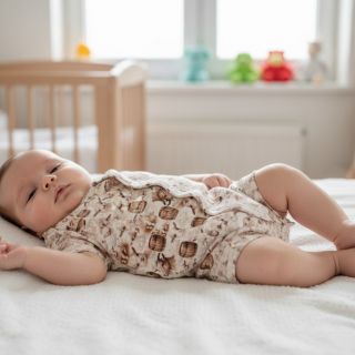 Dupla géz/muszlin Little farm animals design D digital print