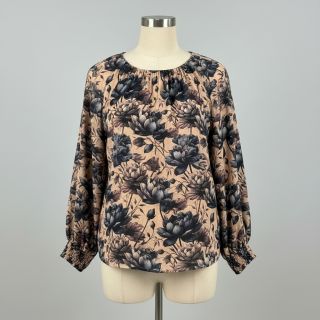 Dupla géz/muszlin Dreamy flowers design B digital print