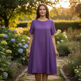 Dupla géz/muszlin violet ORGANIC