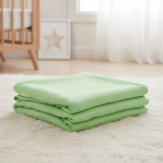 Dupla géz/muszlin light lime ORGANIC