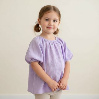 Dupla géz/muszlin bright violet ORGANIC