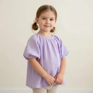 Dupla géz/muszlin bright violet ORGANIC