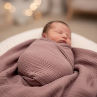 Dupla géz/muszlin light lilac ORGANIC