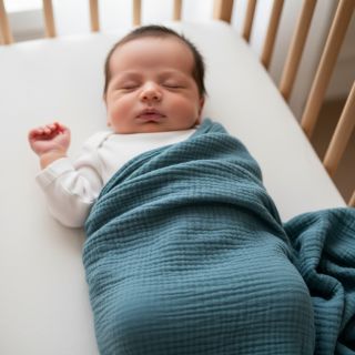 Dupla géz/muszlin indigo ORGANIC