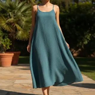 Dupla géz/muszlin indigo ORGANIC