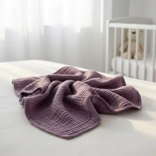 Dupla géz/muszlin lilac ORGANIC