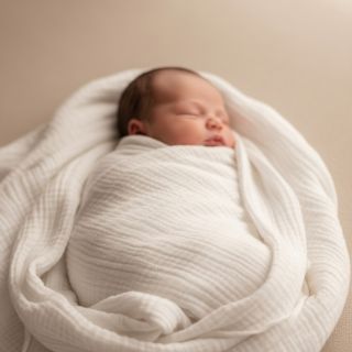 Dupla géz/muszlin ecru ORGANIC