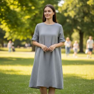 Dupla géz/muszlin grey ORGANIC