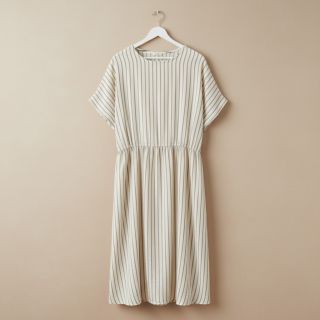 Dupla géz/muszlin YARN DYED Thin strip beige