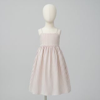 Dupla géz/muszlin YARN DYED Thin strip mauve