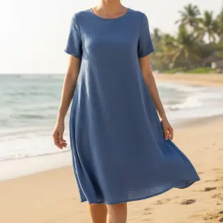 Dupla géz/muszlin midnight blue