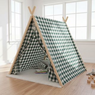 Dupla géz/muszlin Double sided CHECKS MINI cyan