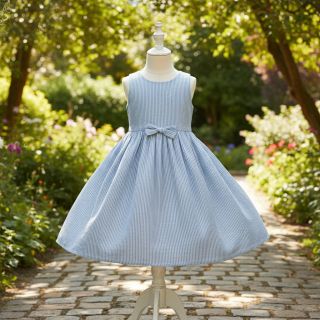 Dupla géz/muszlin YARN DYED Stripes light blue