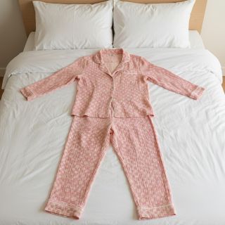 Dupla géz/muszlin JACQUARD Dots pink