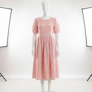 Dupla géz/muszlin JACQUARD Dots pink