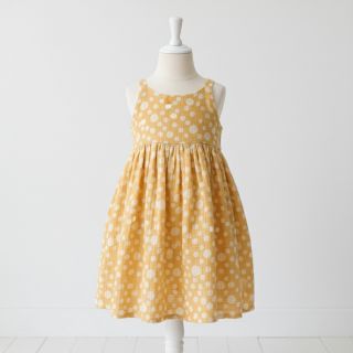 Dupla géz/muszlin JACQUARD Dots dark yellow