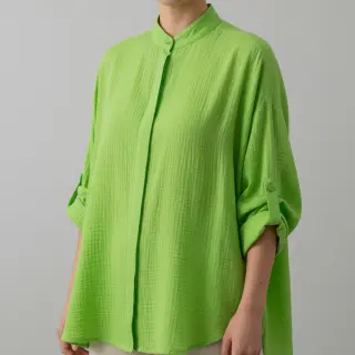 Dupla géz/muszlin NEON LIME ORGANIC