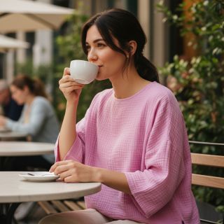 Dupla géz/muszlin light pink