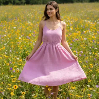 Dupla géz/muszlin light pink