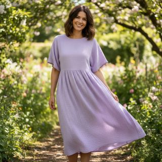 Dupla géz/muszlin bright violet