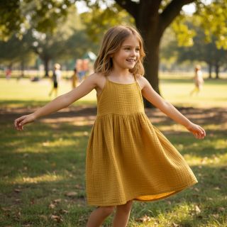 Dupla géz/muszlin gold