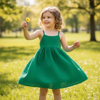 Dupla géz/muszlin hunter green